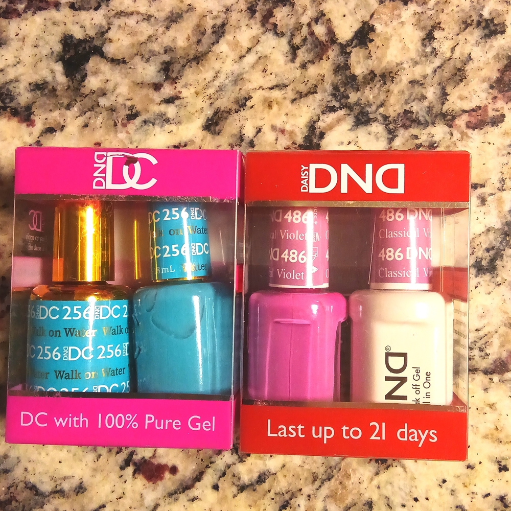Gel Nail Polish Set - Blue and White